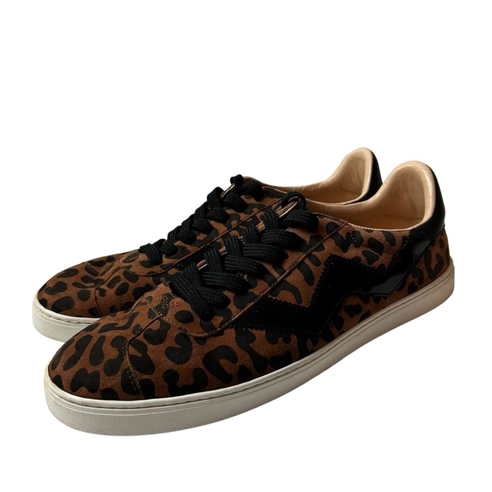 Stuart Weitzman Daryl Leopard Print Suede Leather… - image 1